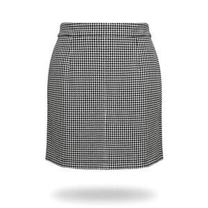 SOHO Black & Ivory Houndstooth Pencil Pull On Skirt Size Medium